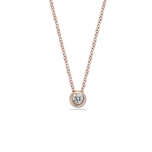 Collier Solitaire Diamant en Or Jaune 