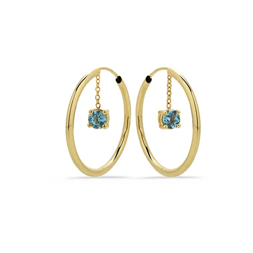 Créoles Topazes Pendantesen Or Jaune 