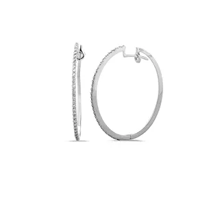 Créoles OvalesDiamantsen Or Blanc 