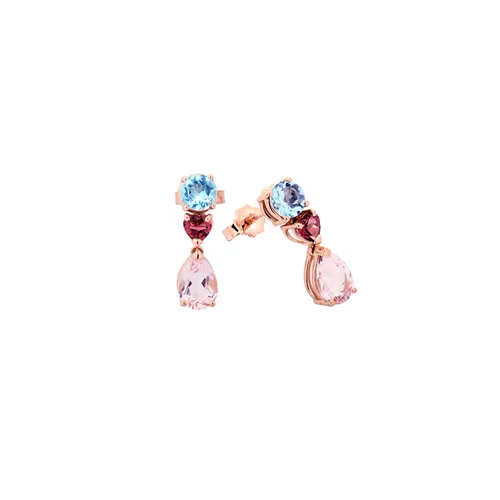 Boucles d Oreilles Aigue Marine Diam