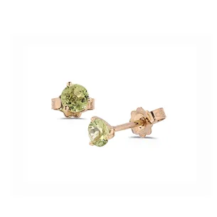 Boucles d'Oreilles Peridot Or Jaune 
