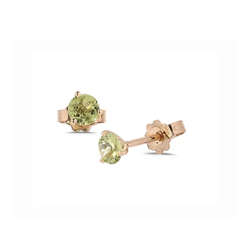 Boucles d'Oreilles Peridot Or Jaune 