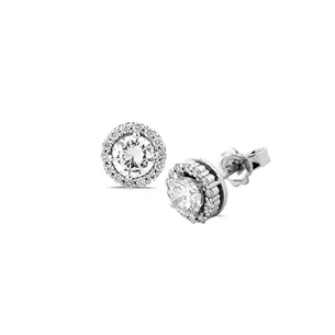 Boucles d'Oreilles Diamants en Or Blanc