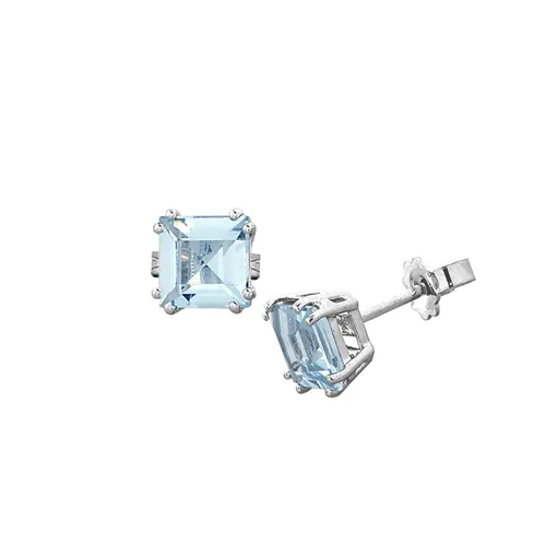 Boucles d'Oreilles Aigue-Marines en Or Jaune