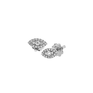 Boucles d'Oreilles Diamantsen Or Blanc 