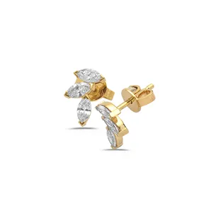 Boucles d'Oreilles Diamants en Or Jaune 