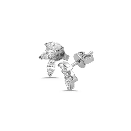 Boucles d'Oreilles Diamants en Or Jaune 