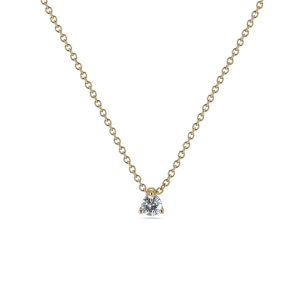 Collier Solitaire Diamant en Or Jaune  2