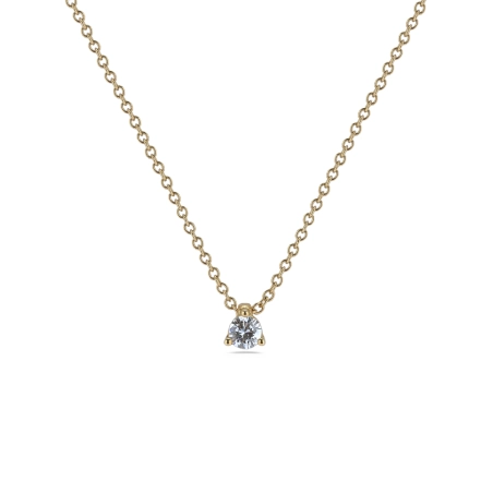 Collier Solitaire Diamant en Or Jaune 