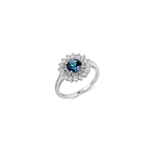 Bague Collection NAMIBIA avec Tourmaline de Namibie 1,02 carat et pavage Diamants