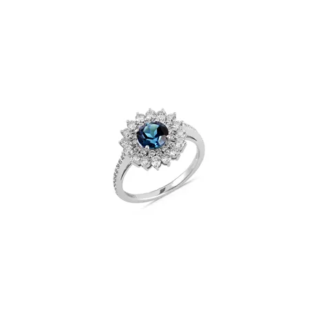 Bague Collection NAMIBIA avec Tourmaline de Namibie 1,02 carat et pavage Diamants