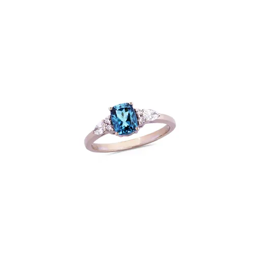 Bague Collection NAMIBIA avec Tourmaline de Namibie 0,86 carat et 2 Diamants