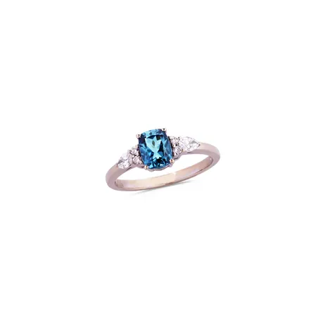 Bague Collection NAMIBIA avec Tourmaline de Namibie 0,86 carat et 2 Diamants