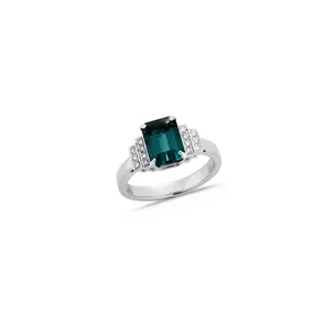 Bague Diamants 0.11ct et Indicolite 2.27ct