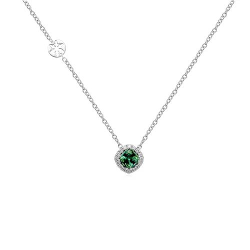 Collier Collection NAMIBIA Tourmaline de Namibie Forme Antique 0.86ct  ed Diamants