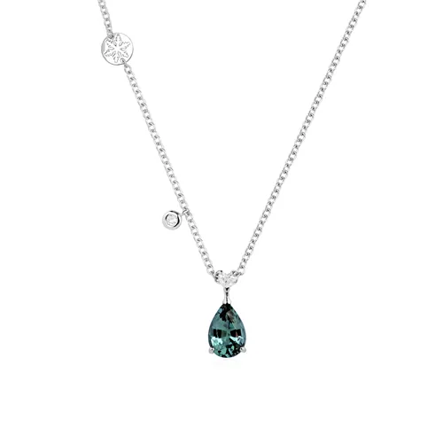 Collier Collection NAMIBIA Tourmaline de Namibie Taille Goutte 1.49ct et Diamant