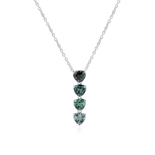 Collier 4 Tourmalines Vertes Dégradées 3.04ct